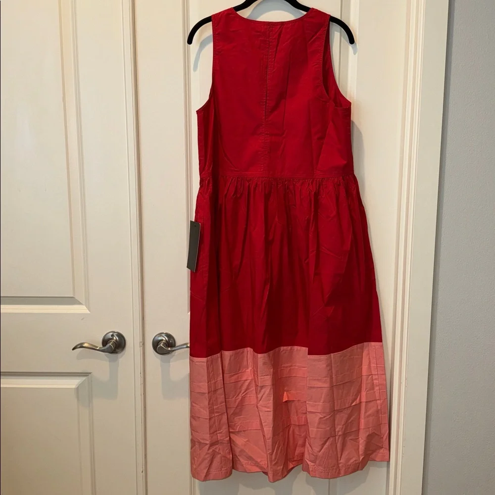 Tuckernuck Poppy and Coral Colorblock Cotton Elsie Dress in Large - Picture 12 of 14